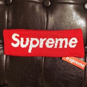 Supreme New Era Big Logo headband. (RED)